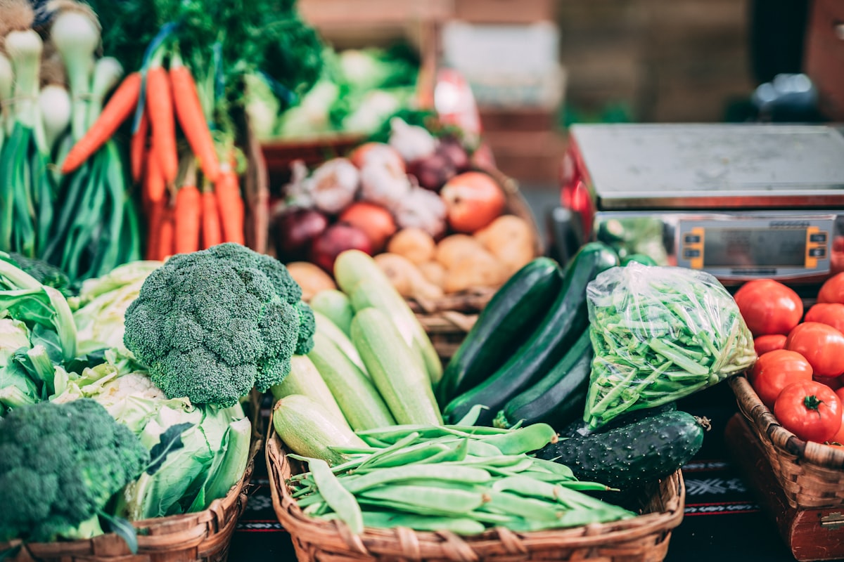 Colorful vegetables and healthy food ingredients